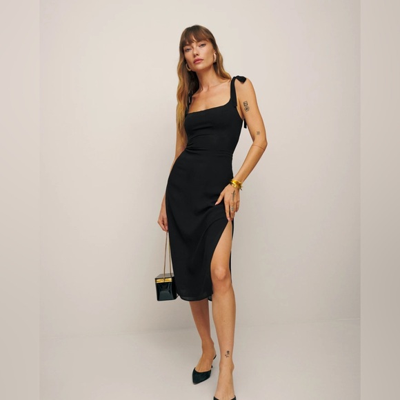 Reformation Besse Dress | Black | Size 10 - Picture 7 of 10